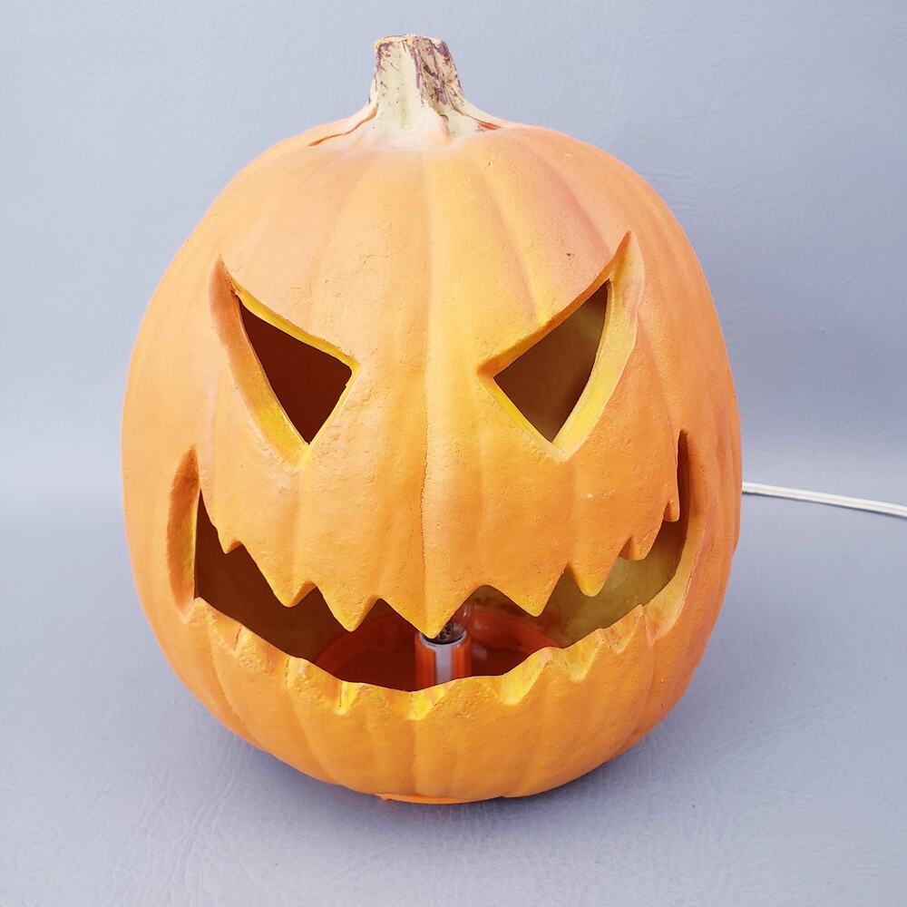 Vtg 1993 Trendmasters Jack O Lantern Pumpkin w Light Classic Halloween Foam Mold